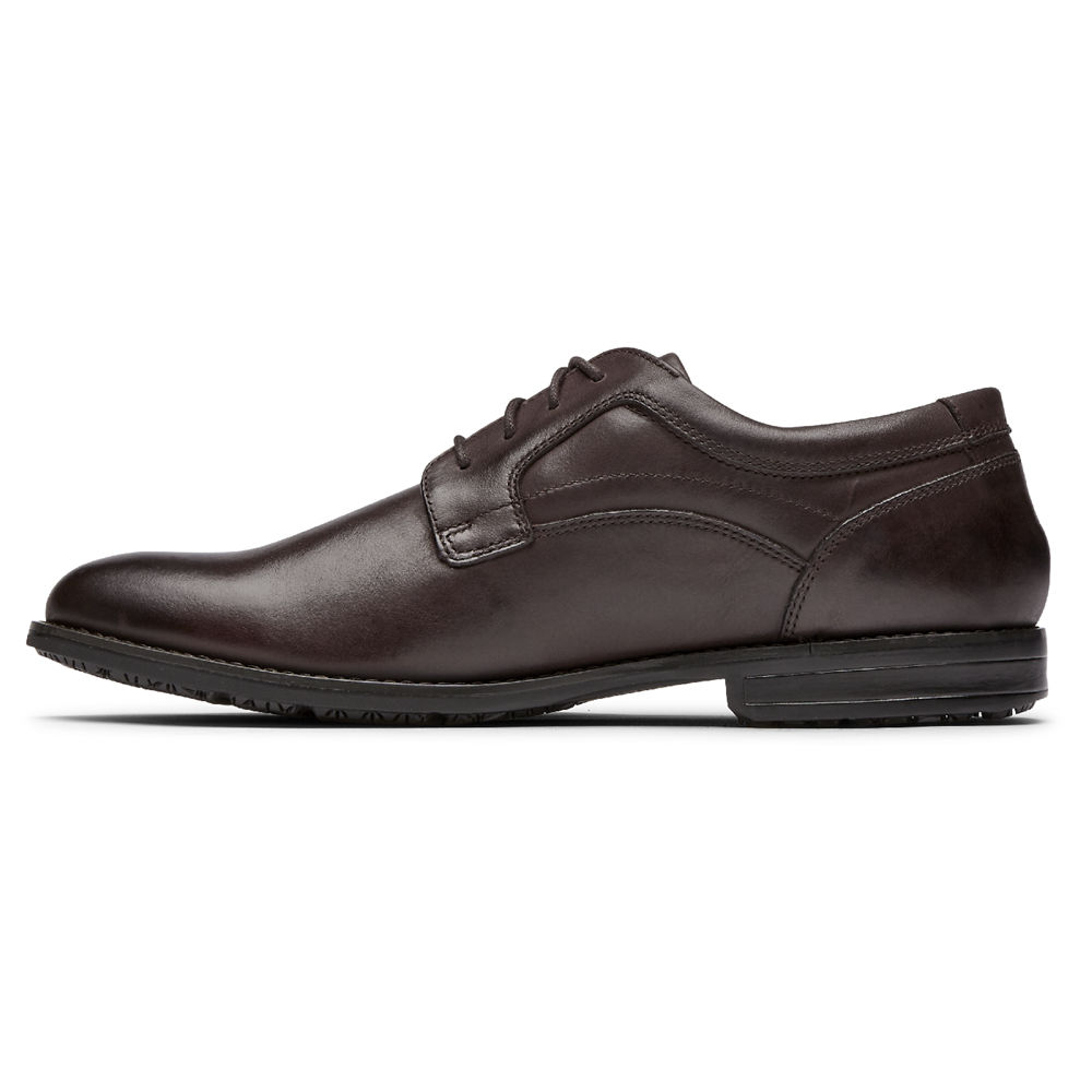 Oxfords Rockport Hombre Mexico - Mykel Plain Toe Marrom - ETYIM4203